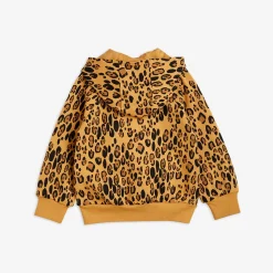 Basic Leopard Hoodie Med Dragkedja