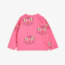 Cat Face Långärmad T-Shirt