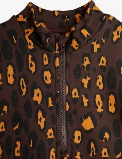 Leopard Borstad Klänning