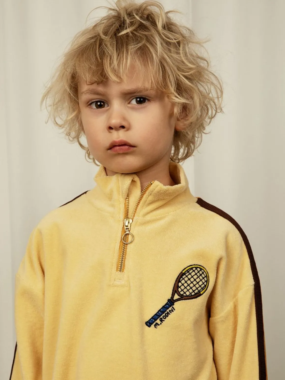 Tennis Broderad Half Zip Sweatshirt