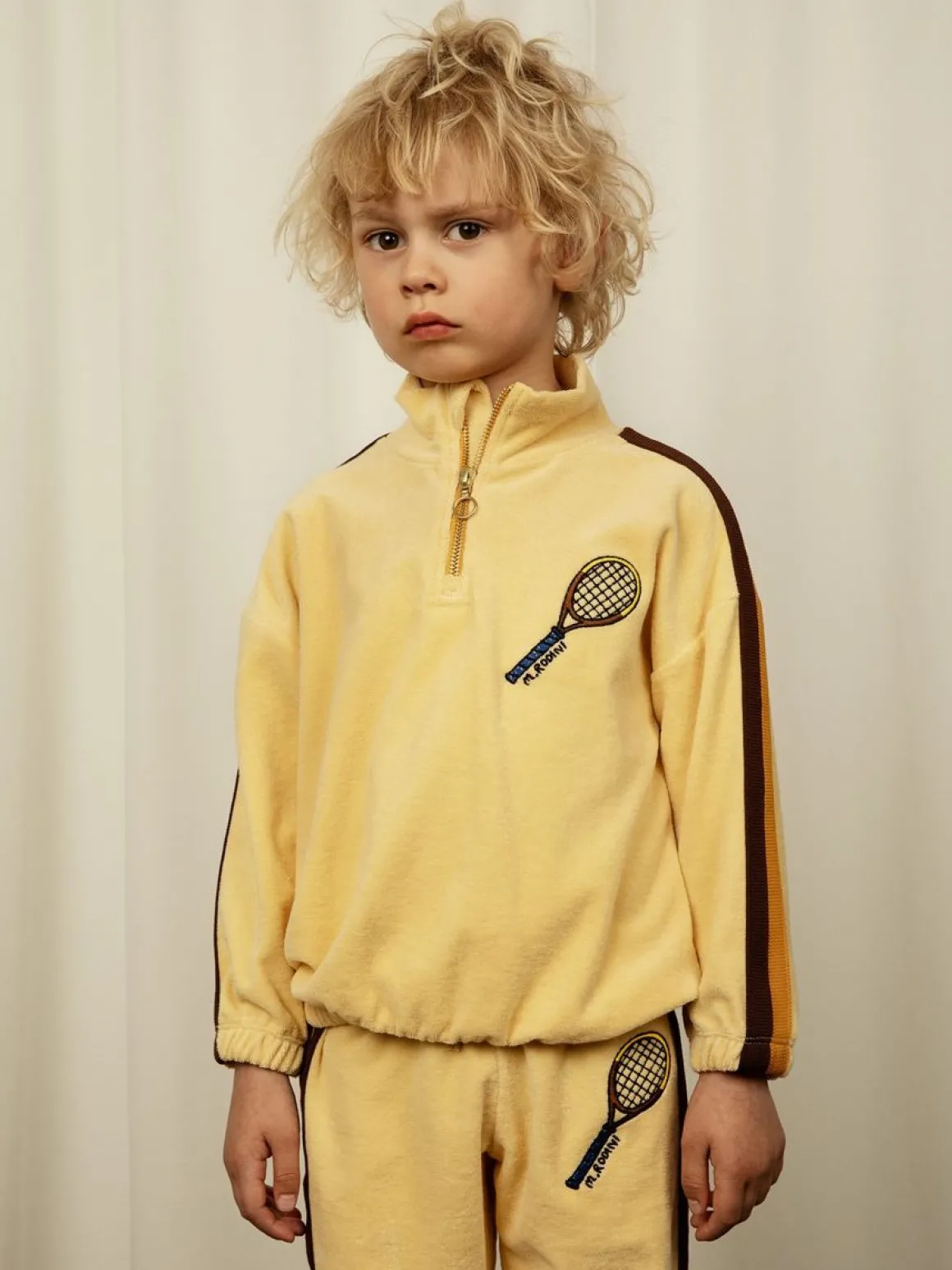 Tennis Broderad Half Zip Sweatshirt